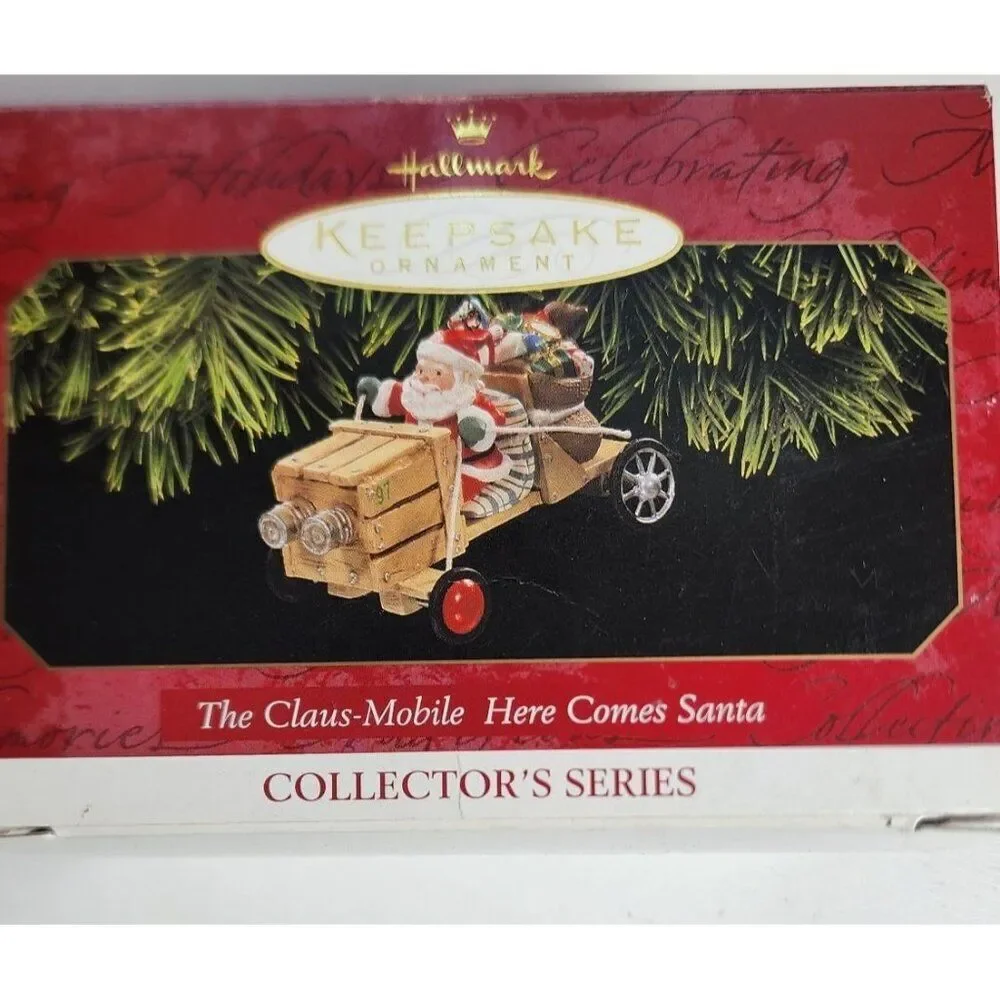 Hallmark Vintage Christmas Ornament The Claus-Mobile Here Comes Santa Series Dat